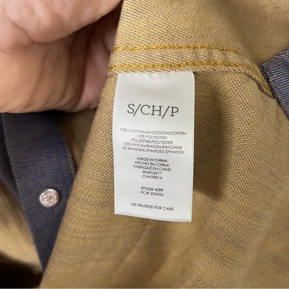 CAbi The Workshop Shirt Size Small Lilac Blue Style 4299 Button Down Shirt - Picture 6 of 7